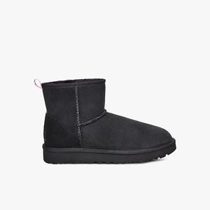 Ugg Classic Mini II Graphic Logo Women Classic Boots Black (9627ZOJAP)